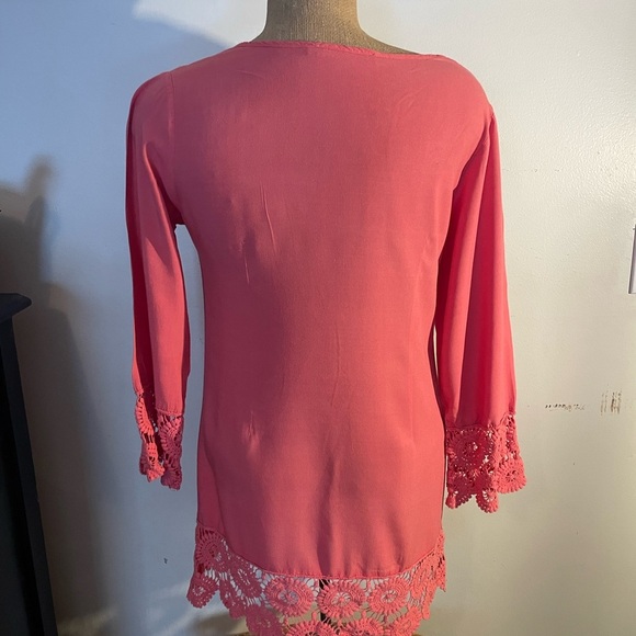 Solitaire Swim orange cover up size small - Picture 2 of 7
